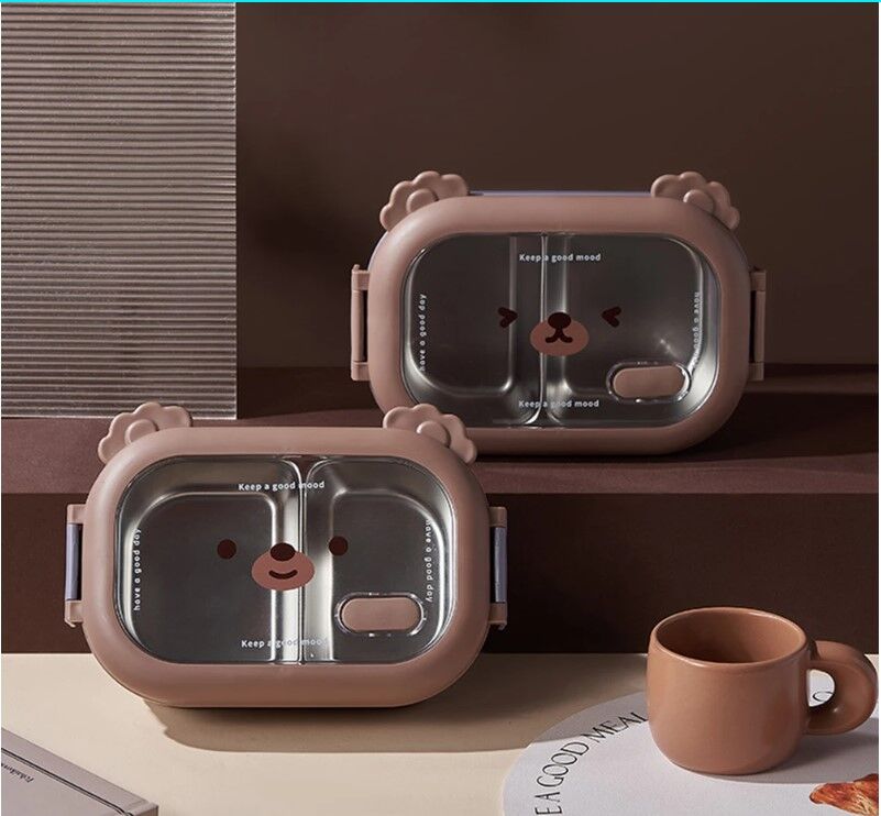 Bölmeli Paslanmaz Çelik Yemek Kutusu Şık Tasarımlı Fonksiyonel Ürün