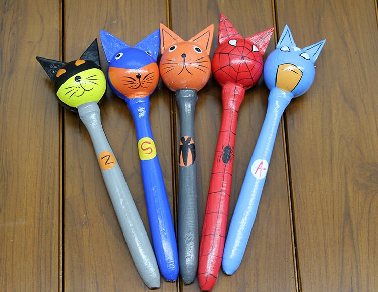 Ahşap 5'li Marakas Seti Model 2 Şık Tasarımlı Fonksiyonel Ürün