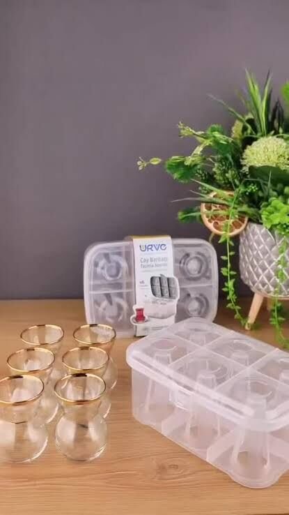 Çay Bardağı Taşıma Kutusu Şık Tasarımlı Fonksiyonel Ürün