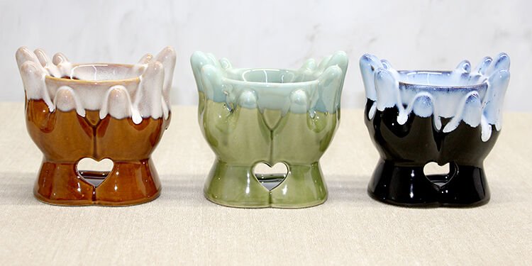 El Tasarımlı Seramik Buhurdanlık Model 2 Çok Fonksiyonel Ürün