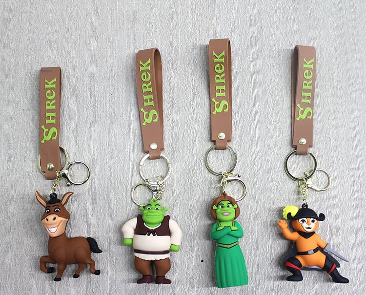 Shrek Karışık Karakterler Silikon Anahtarlık Şık Tasarımlı Fonksiyonel Ürün