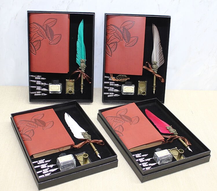 Deri Defterli Divit Hokka Seti Model 1 Çok Fonksiyonel Ürün