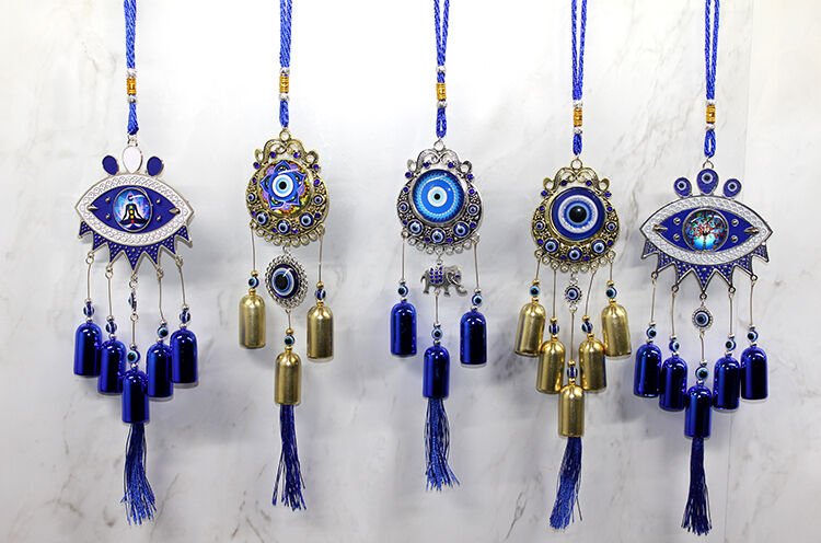 Metal Nazar Boncuğu Çan Model 1 Şık Tasarımlı Fonksiyonel Ürün