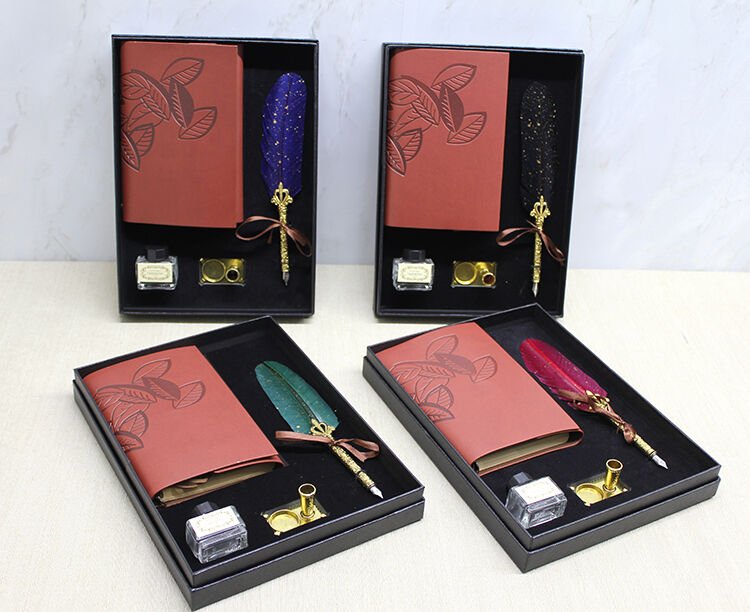 Deri Defterli Divit Hokka Seti Model 2 Çok Fonksiyonel Ürün