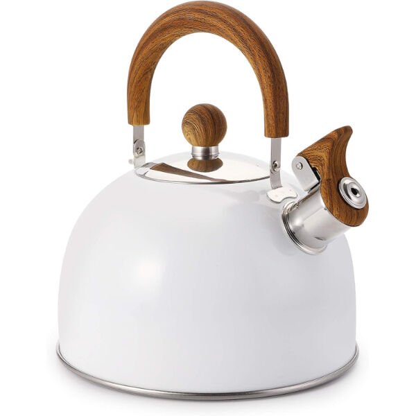 Paslanmaz Çelik Demlik Beyaz Renk Şık Tasarımlı Fonksiyonel Ürün