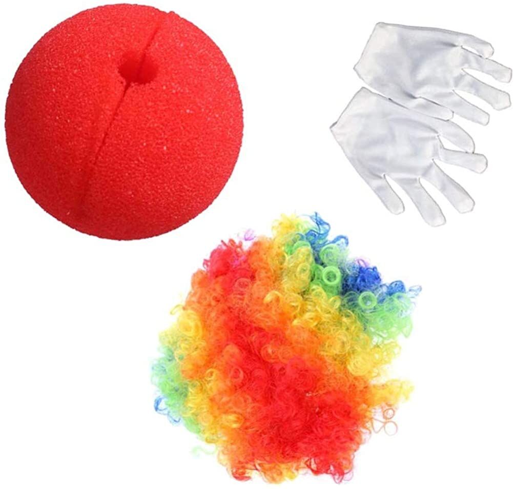 Eğlenceli Parti Rengarenk Palyaço Seti 3 Parça Şık Tasarımlı Fonksiyonel Ürün