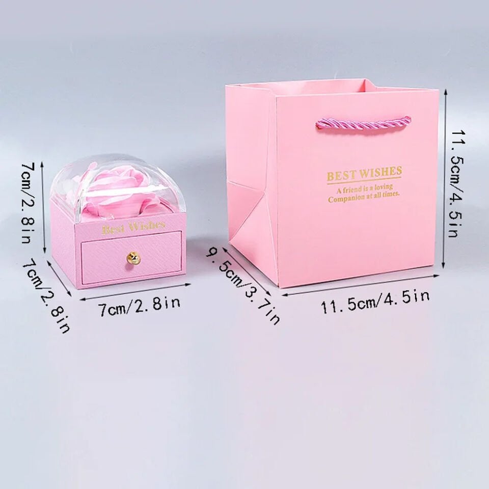 Sonsuzluk Gül Tasarımlı Takı Kutusu Şık Tasarımlı Fonksiyonel Ürün