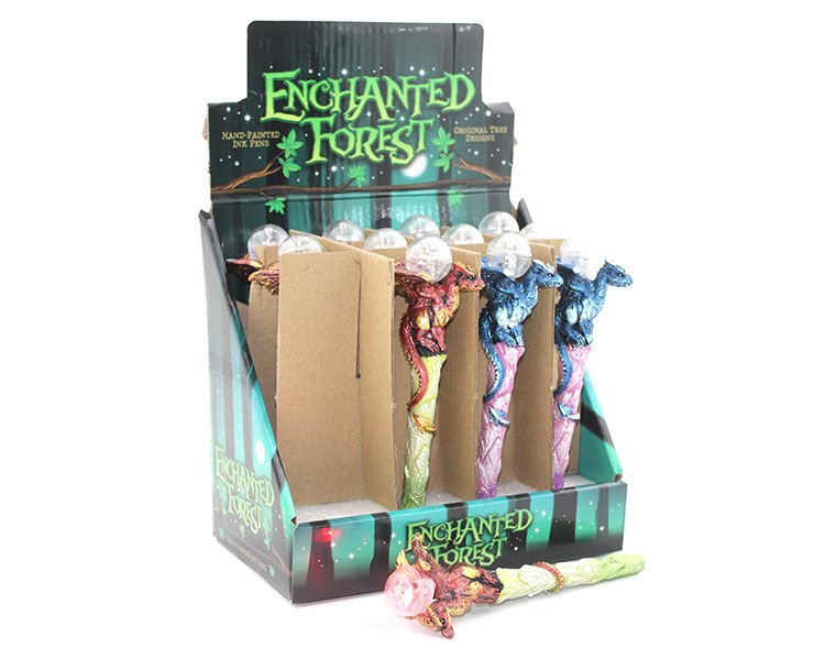 Dragonlu Polyester Işıklı Tükenmez Kalem Şık Tasarımlı Fonksiyonel Ürün