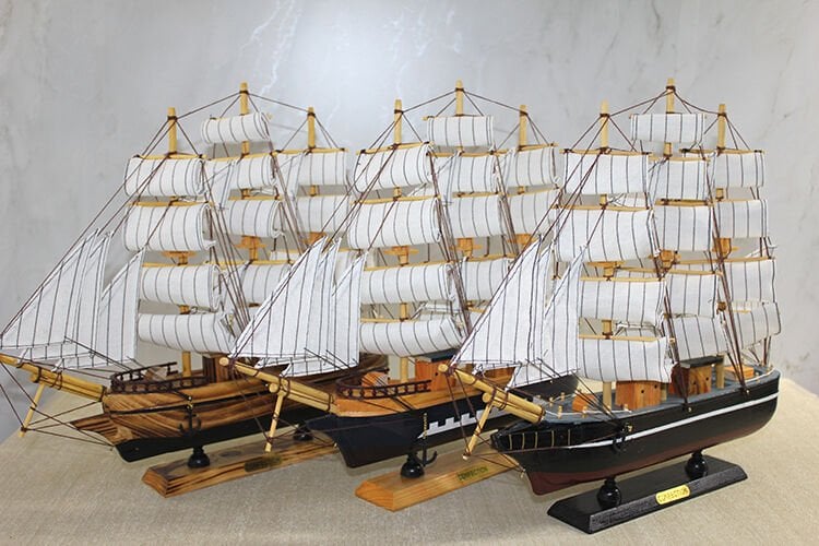 Ahşap Yelken Gemi Model 2 Çok Fonksiyonel Ürün