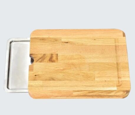 Pratik Tepsili Ahşap Kesme Tahtası Şık Tasarımlı Fonksiyonel Ürün