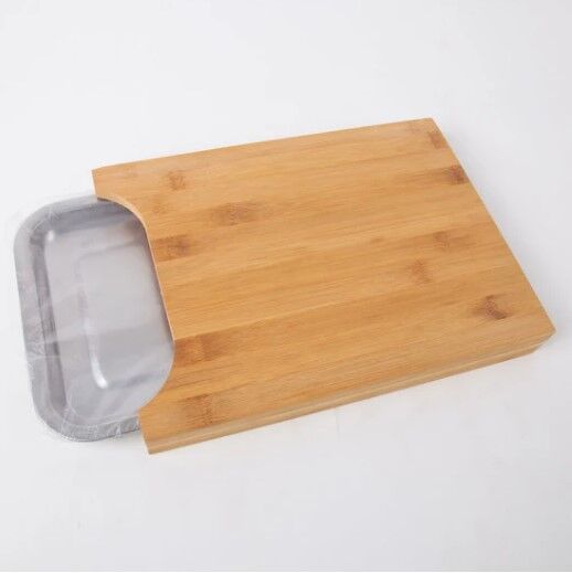 Pratik Tepsili Ahşap Kesme Tahtası Şık Tasarımlı Fonksiyonel Ürün