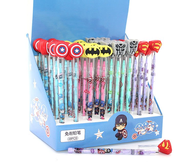 Karışık Kahraman Figürlü Yumurtlayan Kalem Model 3 Şık Tasarımlı Fonksiyonel Ürün