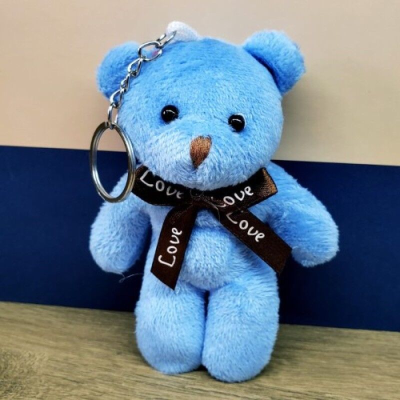 Mavi Peluş Ayıcık Anahtarlık Şık Tasarımlı Fonksiyonel Ürün
