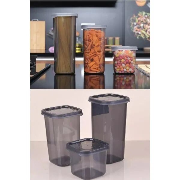 3 Boy Erzak Saklama Kabı Şık Tasarımlı Fonksiyonel Ürün