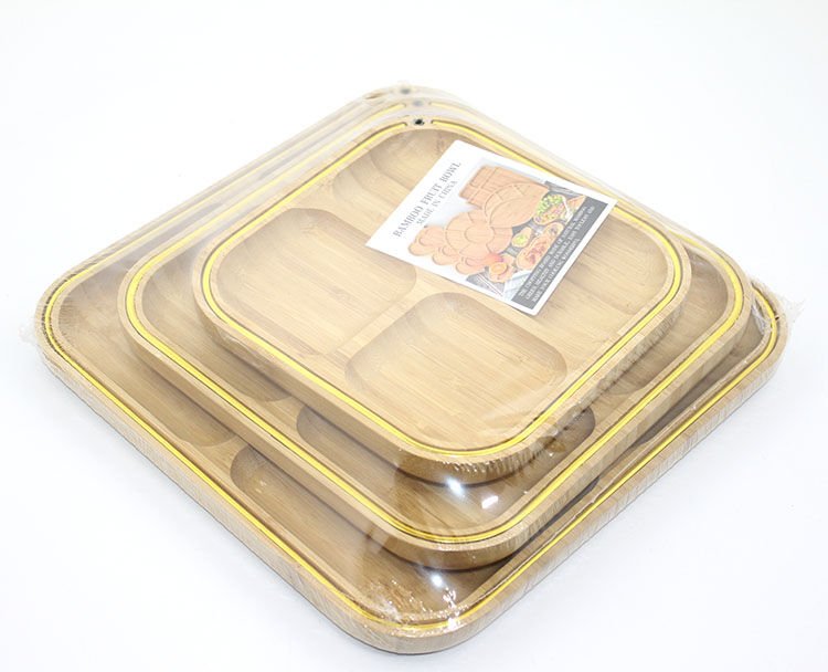 3'lü Ahşap Kahvaltı Çerez Ve Meyve Sunum Tabağı Şık Tasarımlı Fonksiyonel Ürün