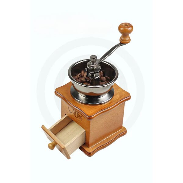 Ahşap Kahve Değirmeni Şık Tasarımlı Fonksiyonel Ürün
