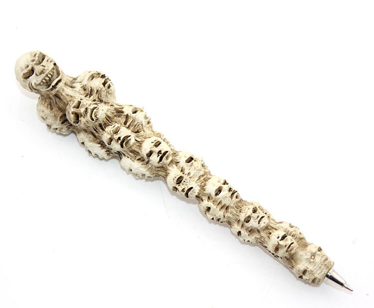 Polyester Kurukafa Tükenmez Kalem Model 2 Şık Tasarımlı Fonksiyonel Ürün