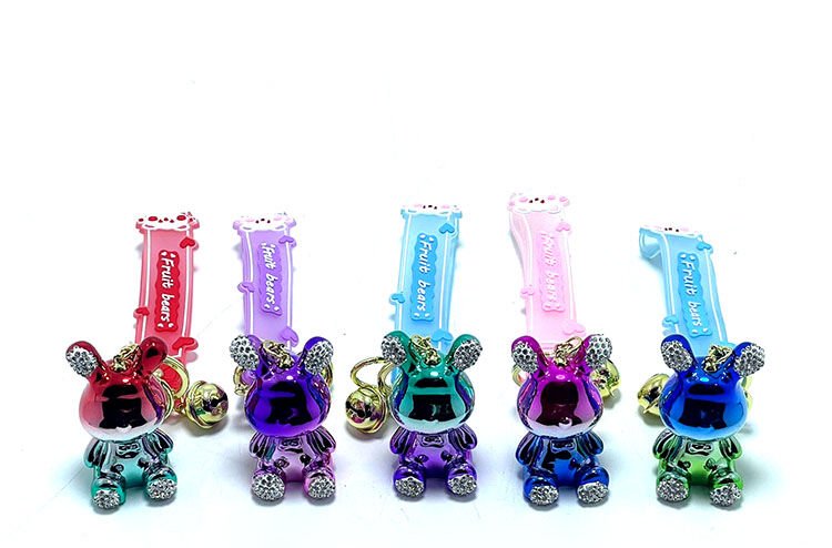 Taşlı Ayıcık Silikon Anahtarlık Model 1 Şık Tasarımlı Fonksiyonel Ürün