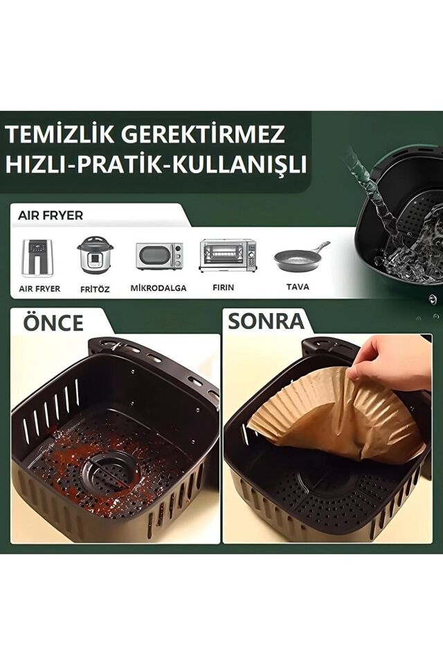 Fritöz Pişirme Kağıdı 50 Adet Şık Tasarımlı Fonksiyonel Ürün