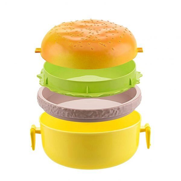 Hamburger Tasarımlı Beslenme Kabı Şık Tasarımlı Fonksiyonel Ürün