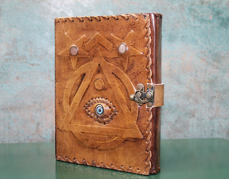 Taşlı Deri Defter Model 4 Şık Tasarımlı Fonksiyonel Ürün