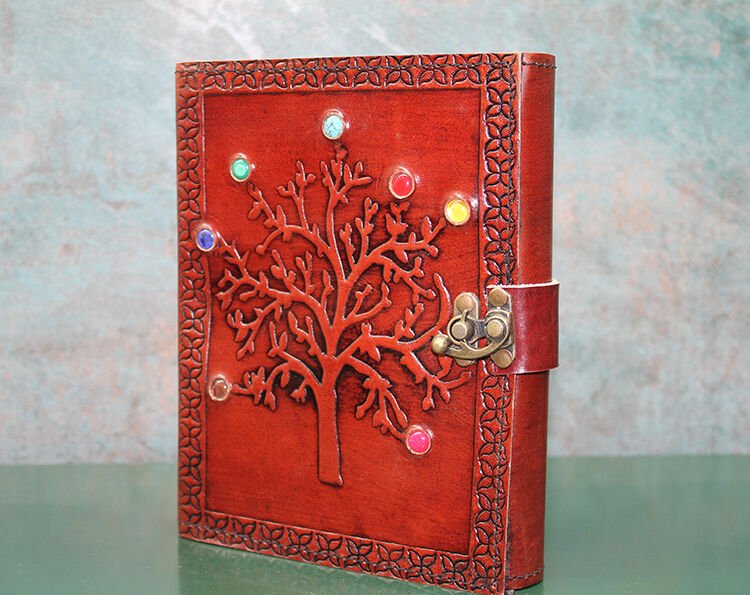 Taşlı Deri Defter Model 5 Şık Tasarımlı Fonksiyonel Ürün