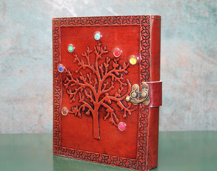 Taşlı Deri Defter Model 6 Şık Tasarımlı Fonksiyonel Ürün