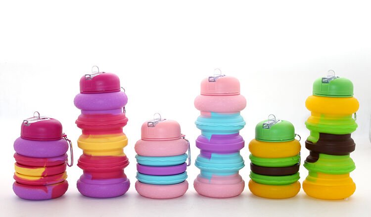 Katlanabilir Portatif Silikon Su Şişesi 500 Ml Model 3 Şık Tasarımlı Fonksiyonel Ürün