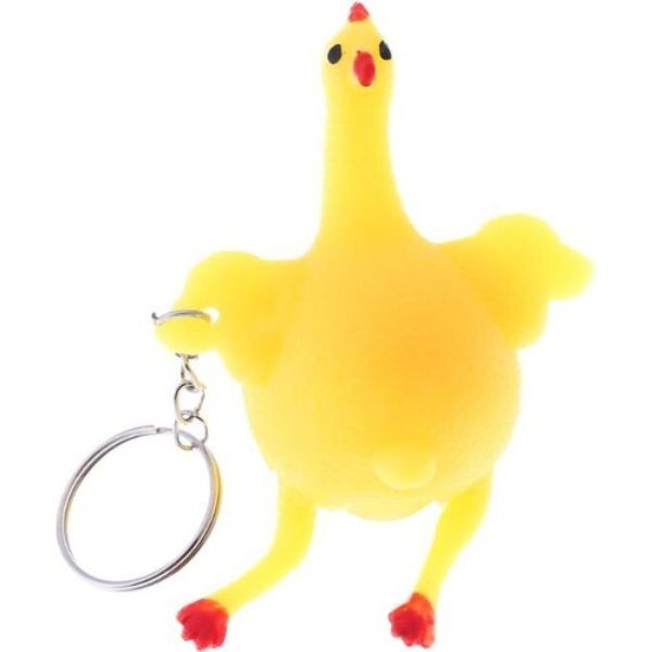 Squishy Yumurtlayan Tavuk Anahtarlık Şık Tasarımlı Fonksiyonel Ürün