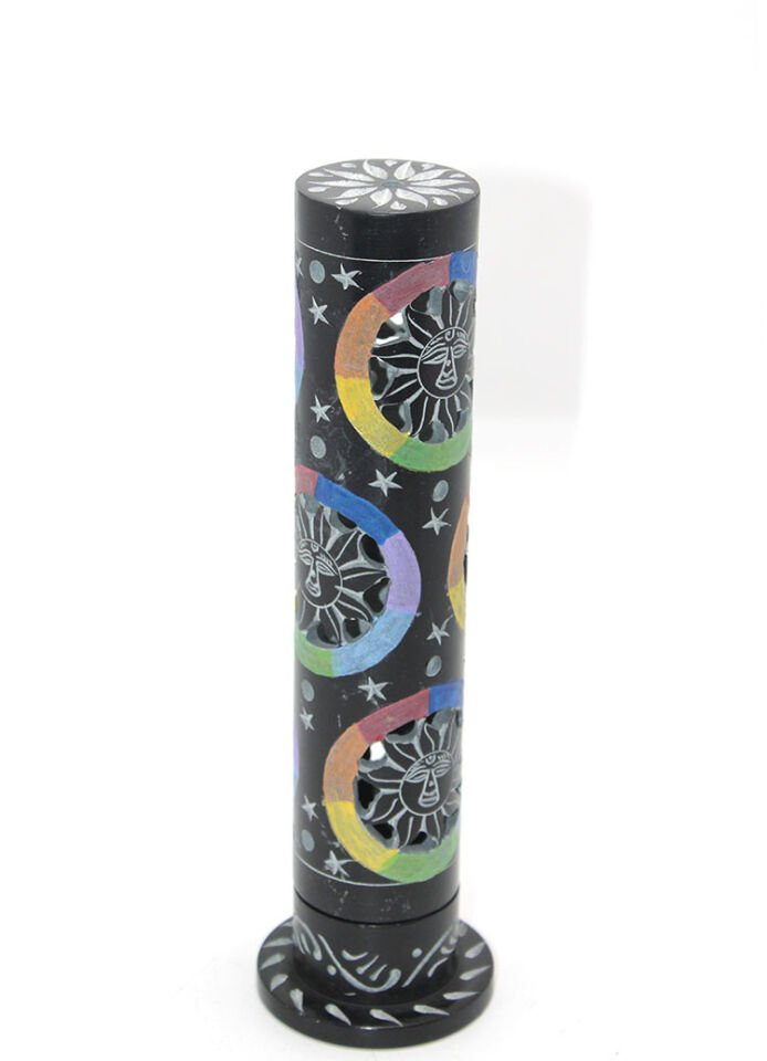 Obsidian Taşı İşlemeli Kule Tütsülük Model 3 Şık Tasarımlı Fonksiyonel Ürün