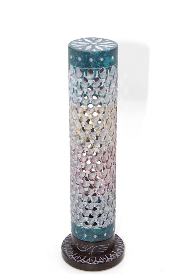 Obsidian Taşı İşlemeli Kule Tütsülük Model 5 Şık Tasarımlı Fonksiyonel Ürün