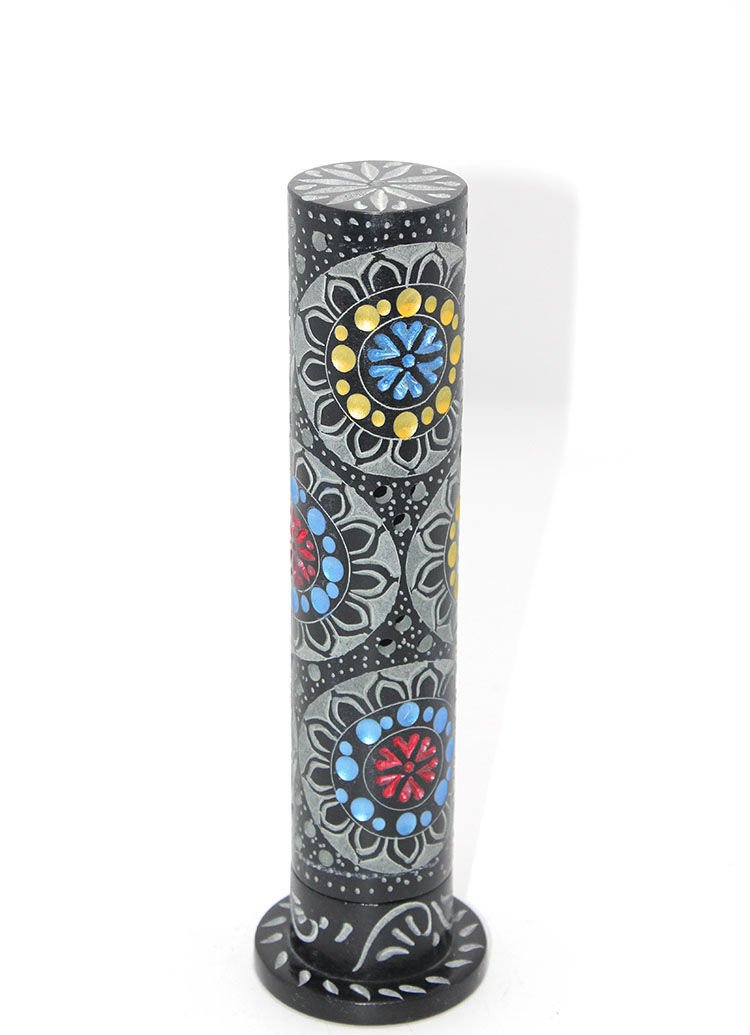 Obsidian Taşı İşlemeli Kule Tütsülük Model 6 Şık Tasarımlı Fonksiyonel Ürün