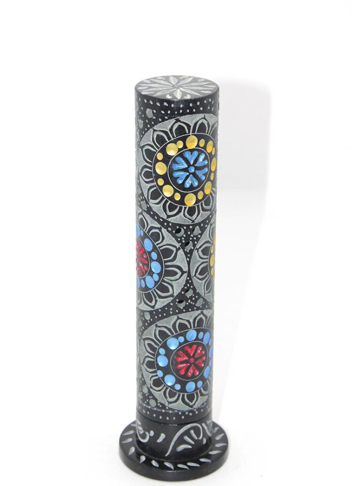 Obsidian Taşı İşlemeli Kule Tütsülük Model 6 Şık Tasarımlı Fonksiyonel Ürün