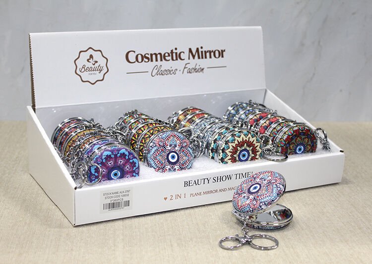 Taşlı El Aynası Anahtarlık Model 2 Şık Tasarımlı Fonksiyonel Ürün