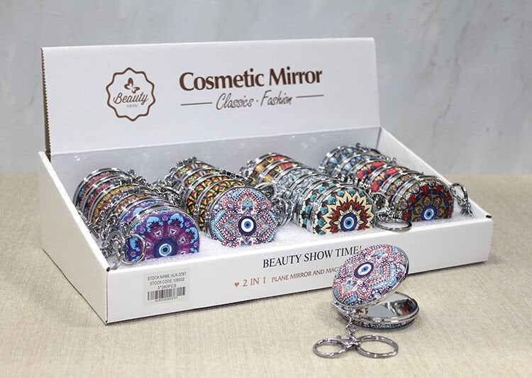 Taşlı El Aynası Anahtarlık Model 2 Şık Tasarımlı Fonksiyonel Ürün