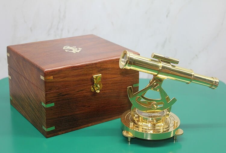 Ahşap Kutulu Pusulalı Dürbün Büyük Boy Şık Tasarımlı Fonksiyonel Ürün