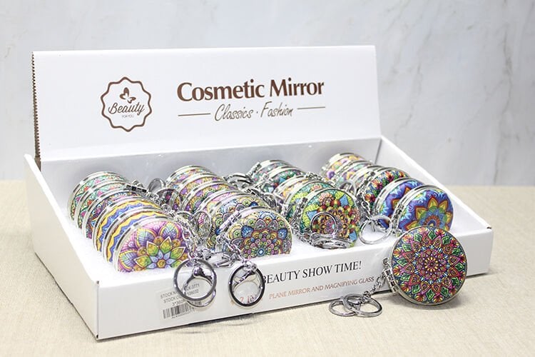 Taşlı El Aynası Anahtarlık Model 6 Şık Tasarımlı Fonksiyonel Ürün