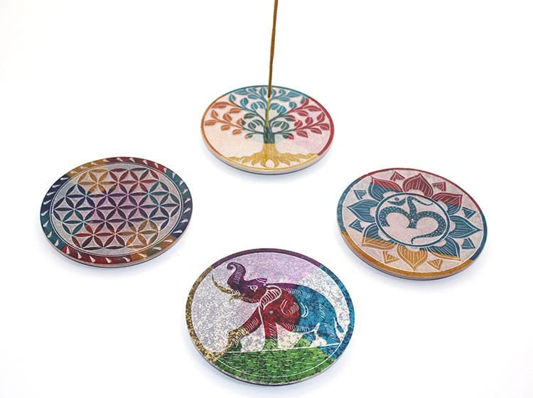 Obsidian Taşı Yuvarlak Tütsülük Şık Tasarımlı Fonksiyonel Ürün