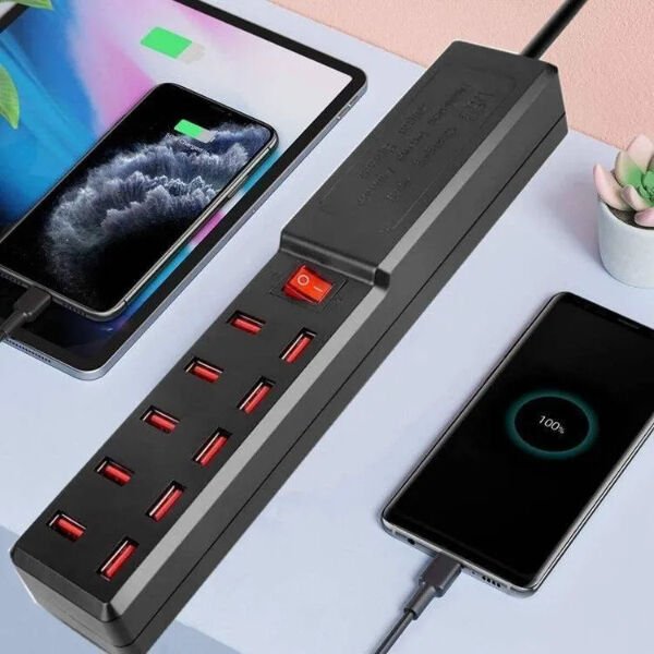 10 Portlu USB Şarj Adaptörü Şık Tasarımlı Fonksiyonel Ürün