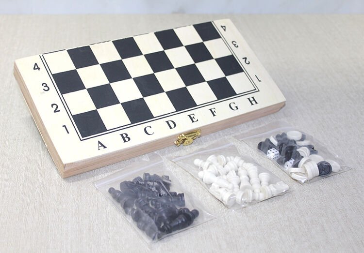 Ahşap Kutulu Satranç Tavla Seti Model 3 Şık Tasarımlı Fonksiyonel Ürün