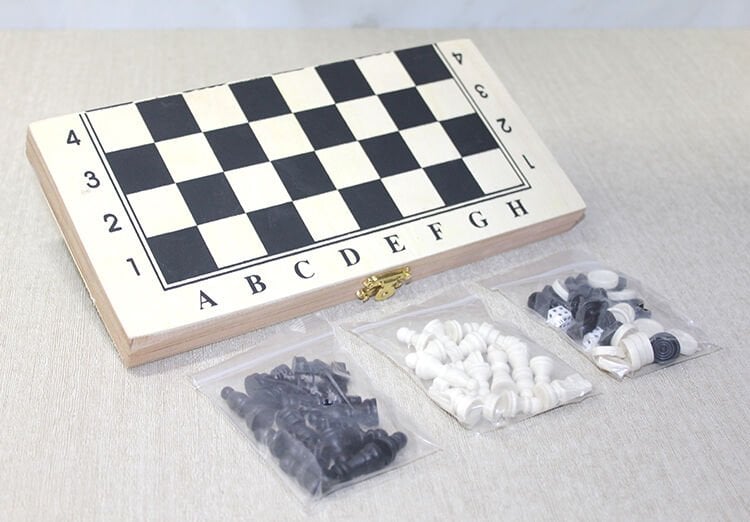 Ahşap Kutulu Satranç Tavla Seti Model 4 Şık Tasarımlı Fonksiyonel Ürün