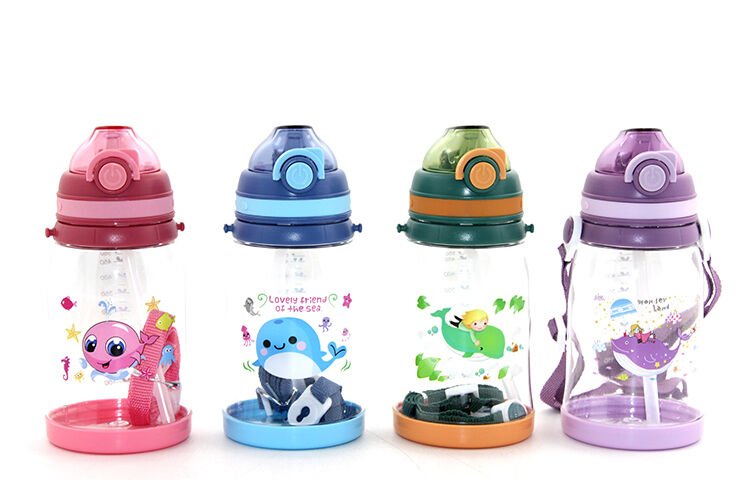 Renkli Pipetli Suluk 550 Ml Şık Tasarımlı Fonksiyonel Ürün