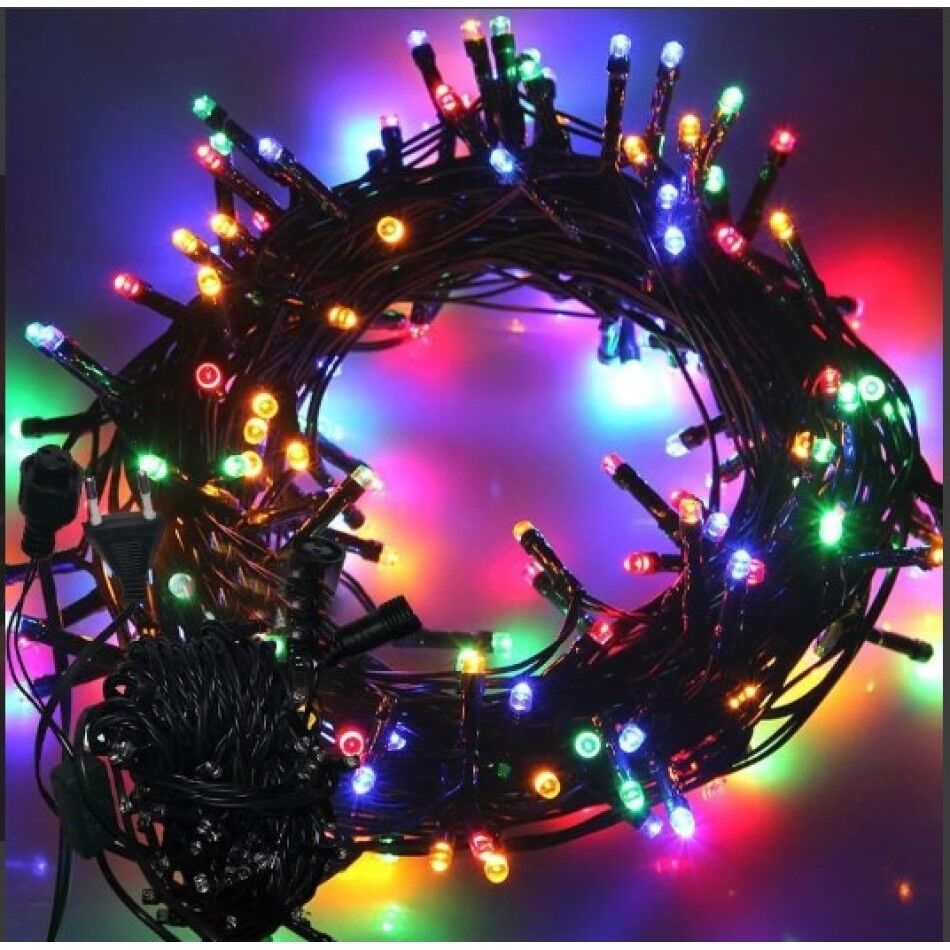 10m 100 Led Boncuk Lamba RGB Işık Siyah Kablo Çok Fonksiyonel Ürün