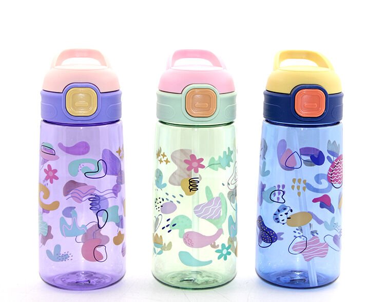 Renkli Pipetli Suluk 600 Ml Şık Tasarımlı Fonksiyonel Ürün