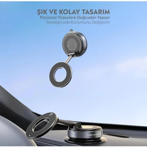 Vakumlu Manyetik Araç İçi Telefon Tutucu Şık Tasarımlı Fonksiyonel Ürün