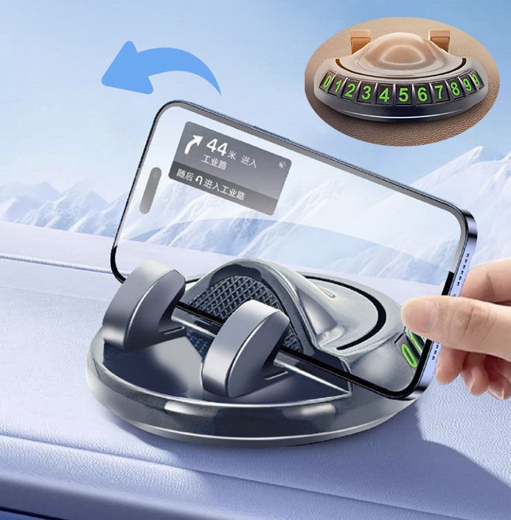 360° Dönebilen Yapışkanlı Numaratörlü Araç Telefon Tutucu Şık Tasarımlı Fonksiyonel Ürün