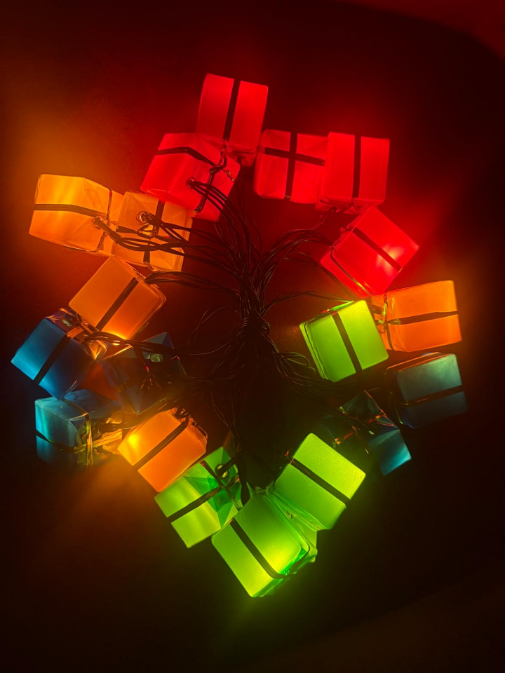 4 Metre 20 Led Pilli 2 Kademeli Hediye Kutusu Led Işık Çok Fonksiyonel Ürün