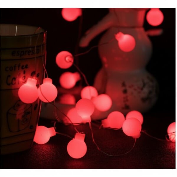 5m 28 Led Kırmızı Işık Şeffaf Kablo Fişli Eklemeli Çok Fonksiyonel Ürün