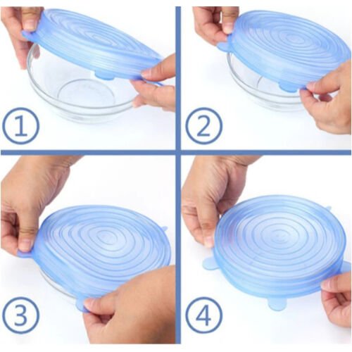 Silikon Yemek Saklama Kapak Seti 6 Adet Şık Tasarımlı Fonksiyonel Ürün