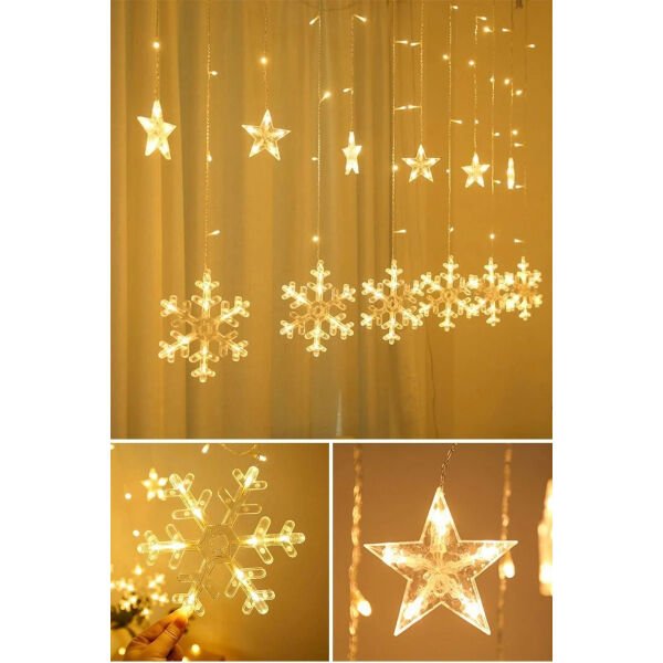 Kar Tanesi Perde LED Çok Fonksiyonel Ürün